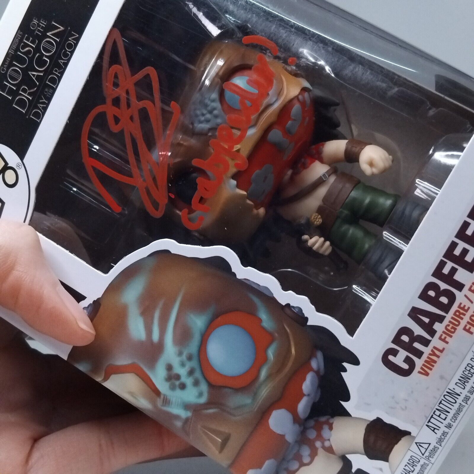 Funko Pop! TV House of Dragon Crabfeeder Signed Daniel Scott Smith COA #14