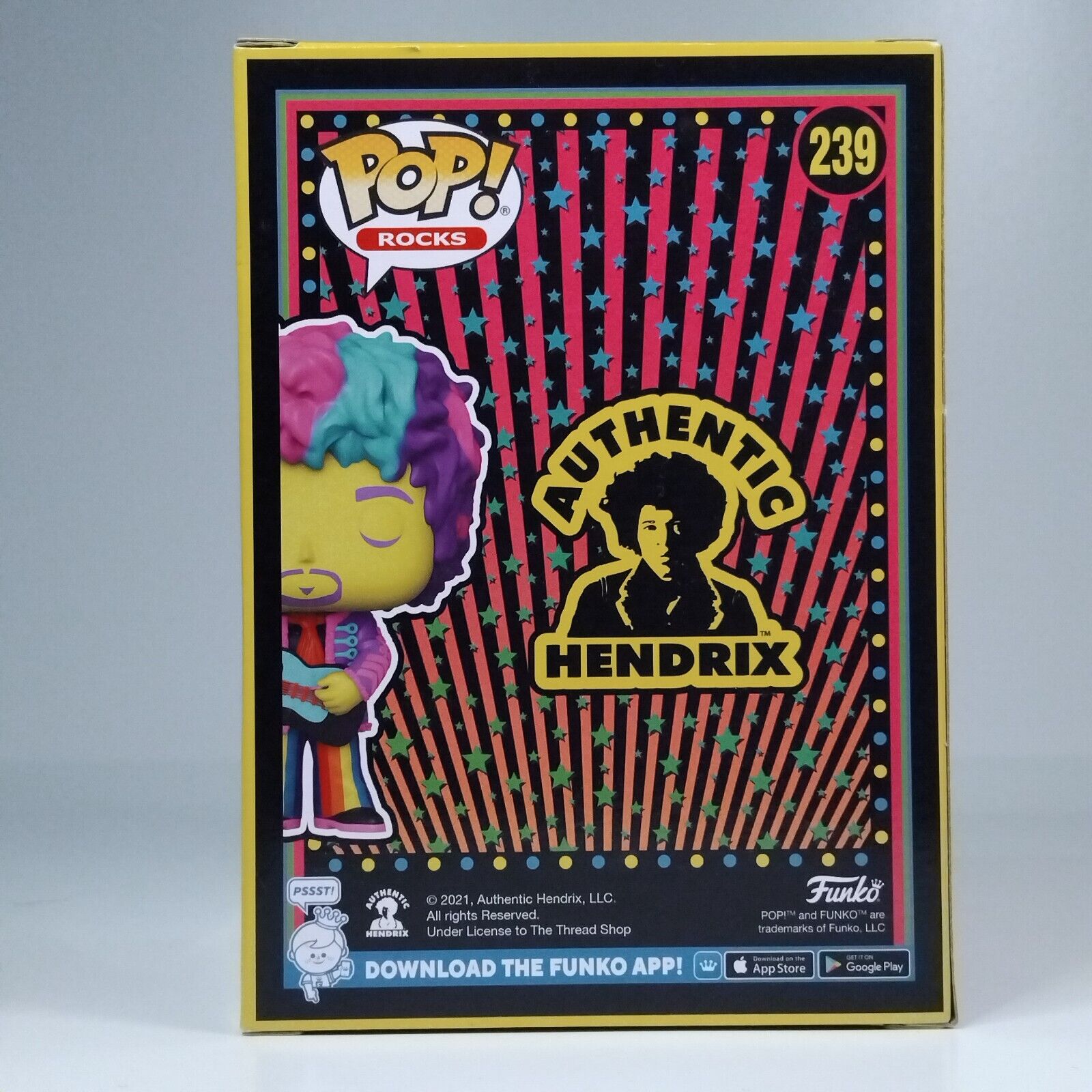 Funko Pop! Rocks Music Blacklight Jimi Hendrix Yellow Limited Edition #239