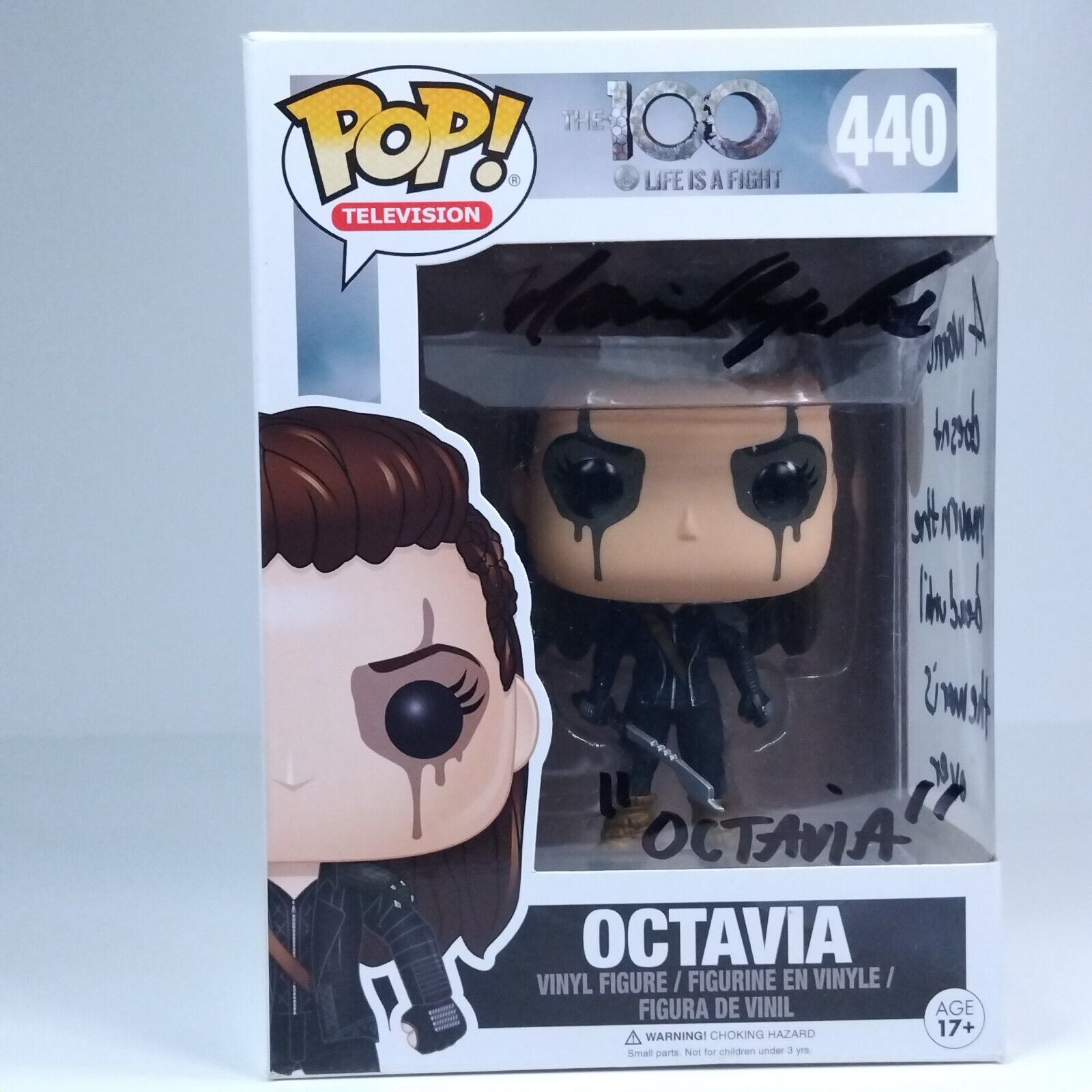 Funko Pop! TV The 100 Octavia Signed & Quote Marie Avgeropoulos COA #440 WS