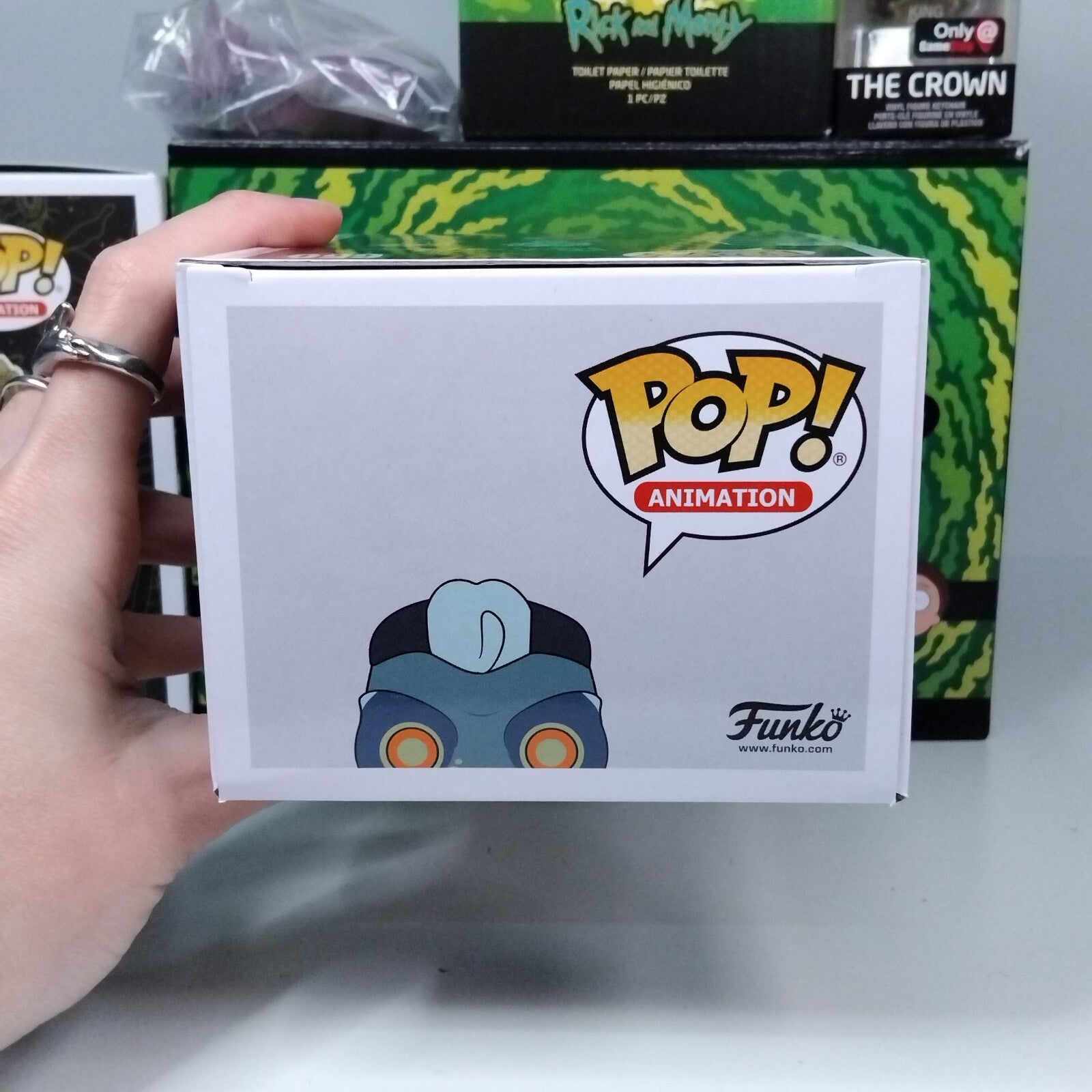 Funko Pop! Animation Rick and Morty - Gamestop Tony #650 & Rick with Crown #649