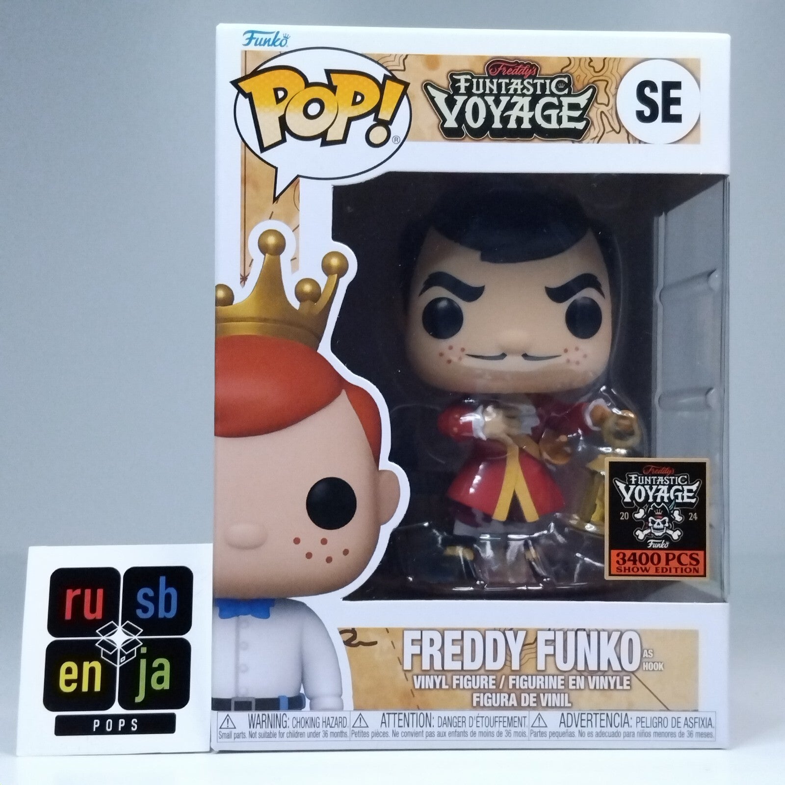 Funko Pop! Movies Peter Pan Freddy Funko as Captain Hook 3,400 Pcs #SE