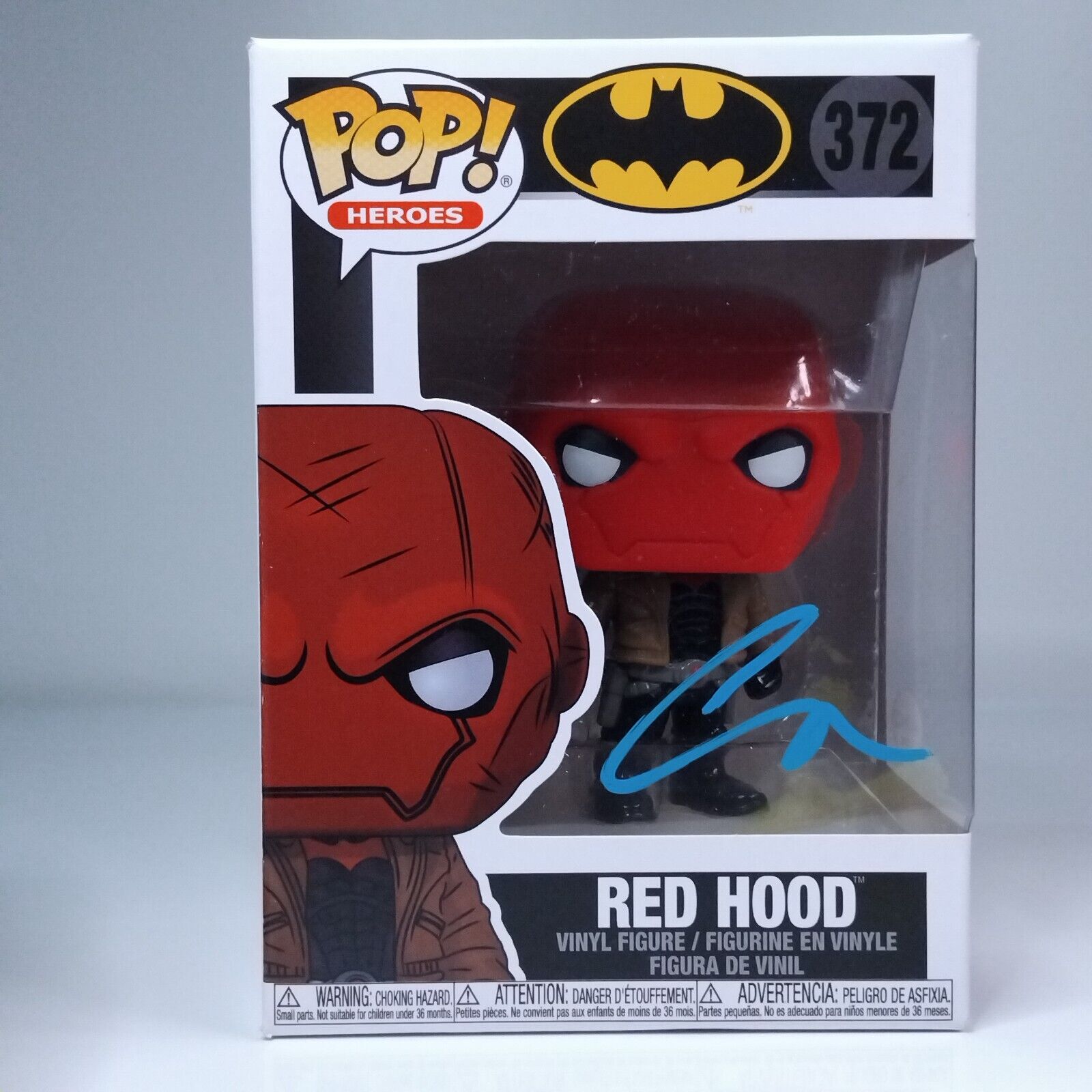 Funko Pop! DC Heroes Batman Red Hood Signed Curran Walters COA #372 WS