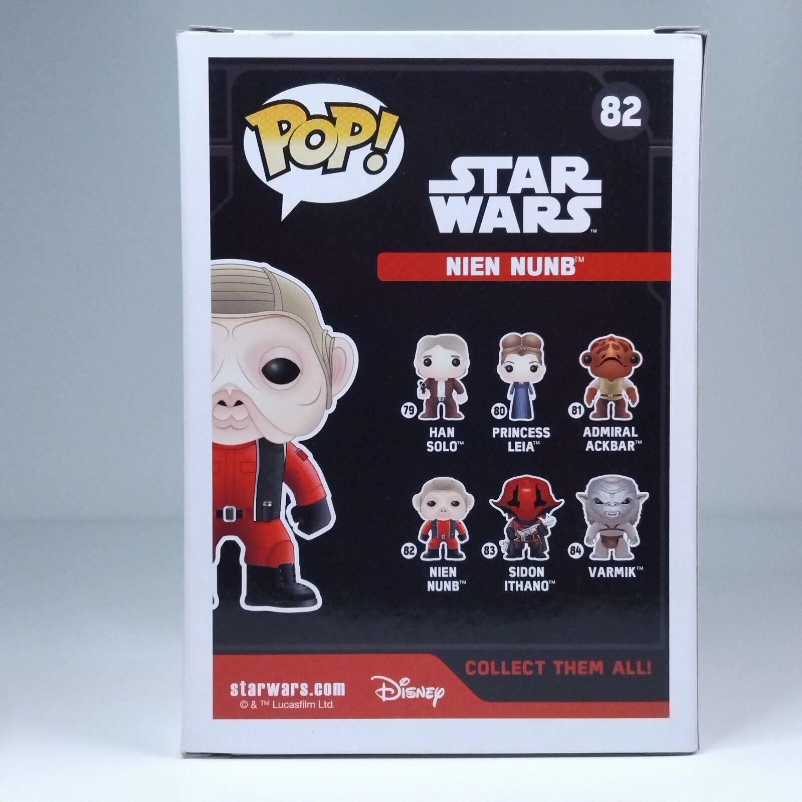 Funko Pop! Star Wars Nien Nunb Signed Mike Quinn COA #82 WS