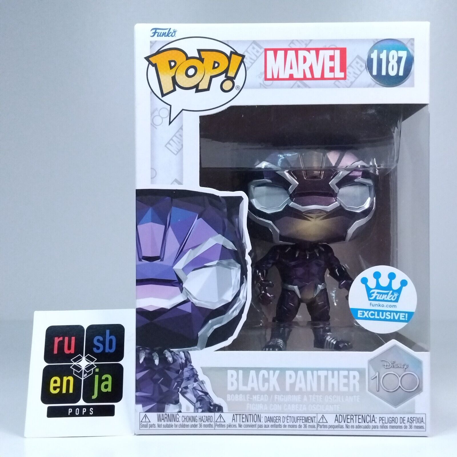 Funko Pop! Marvel Disney 100 Black Panther Facet Exclusive #1187