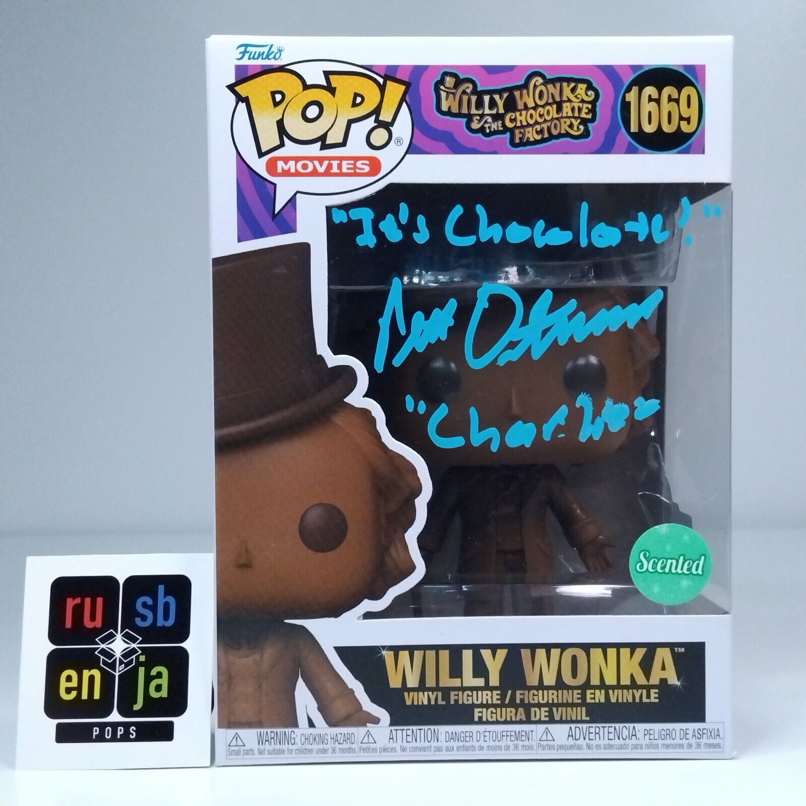 Funko Pop! Movies Willy Wonka Scented Signed Peter Ostrum COA #1669