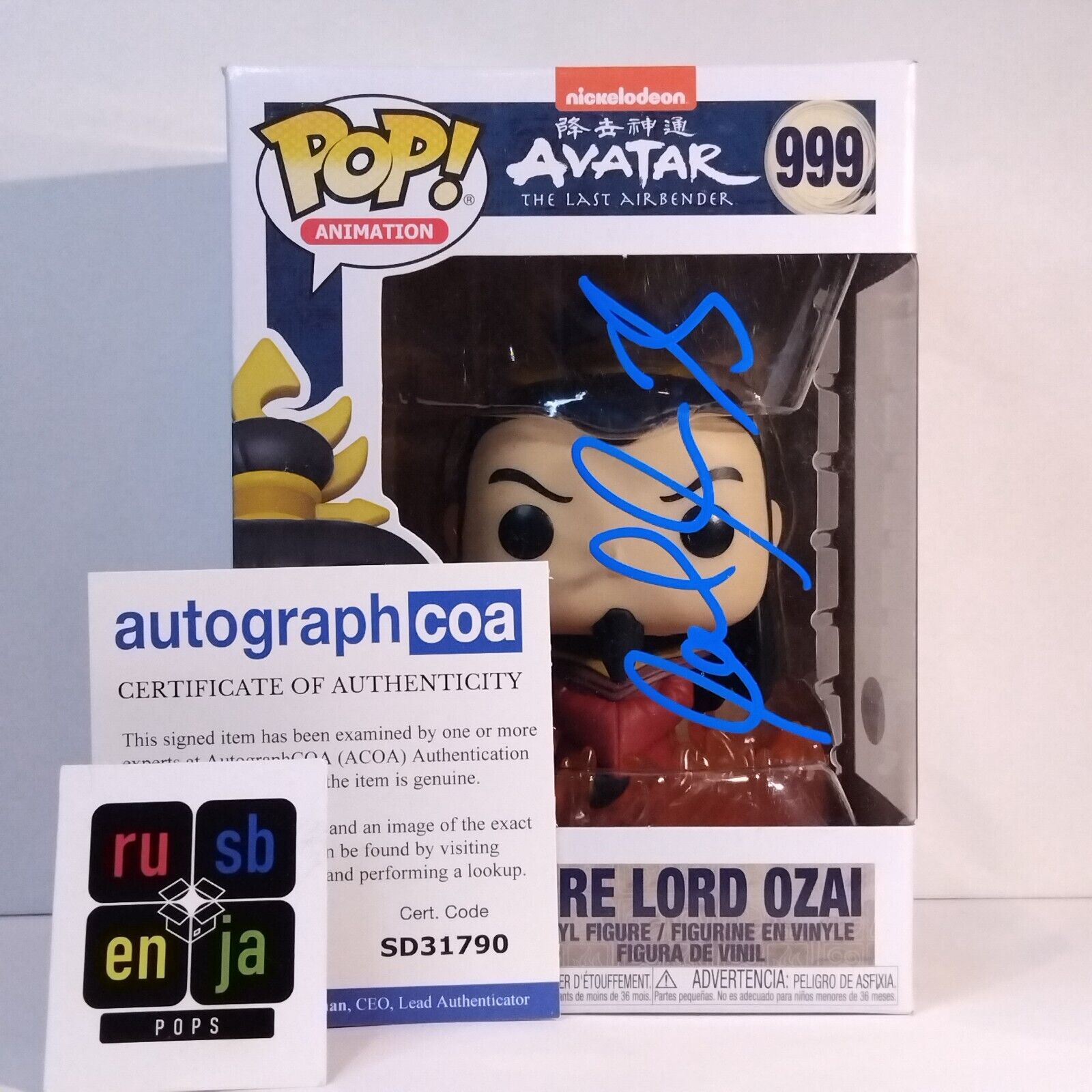 Funko Pop! Avatar Last Airbender Fire Lord Ozai Signed Cliff Curits COA #999 WS