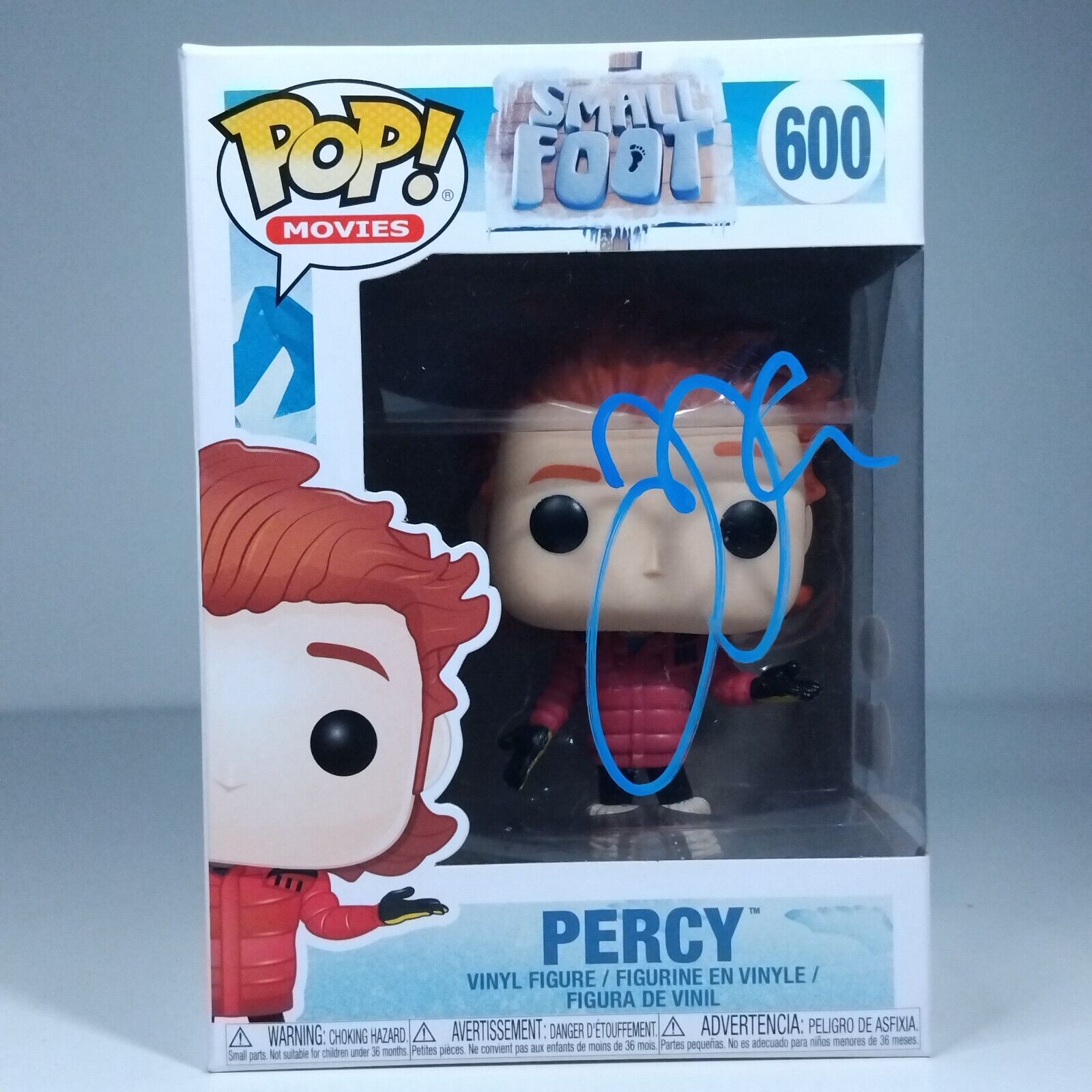 Funko Pop! Movies Small Foot Percy Signed James Corden ACOA #600 WS