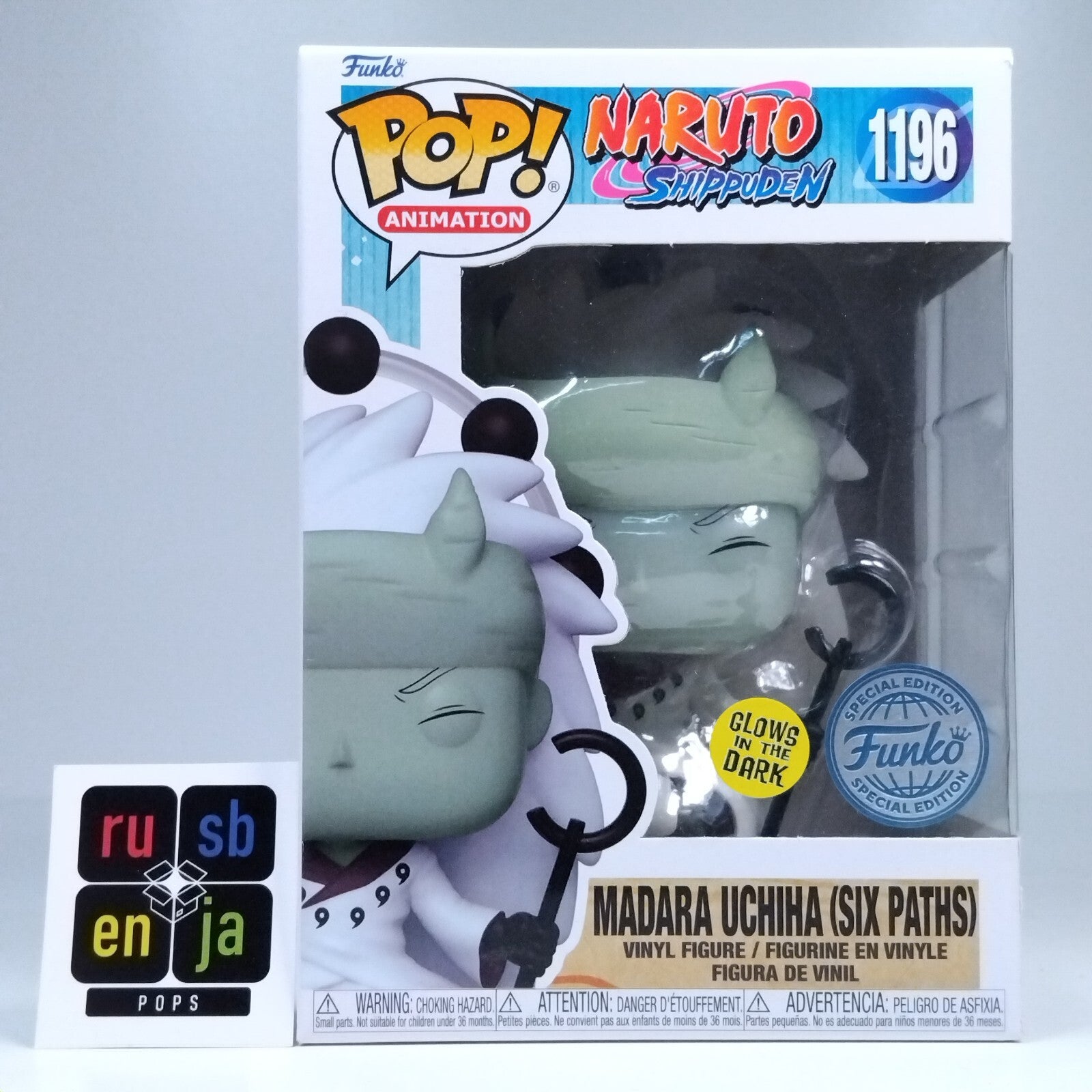 Funko Pop! Anime Naruto Madara Uchiha Six Paths Glows Special Edition #1196