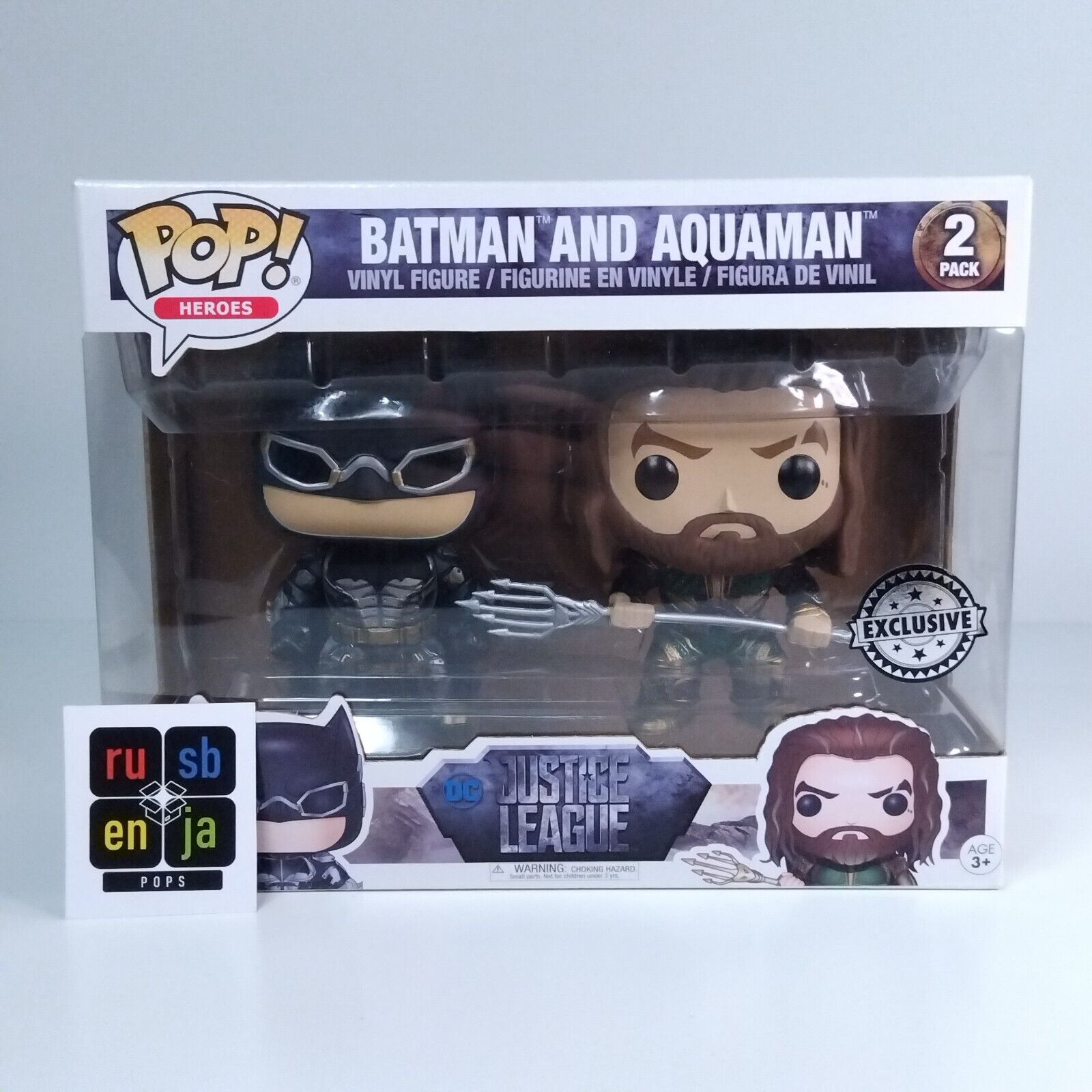 Funko Pop! DC Heroes Justice League Batman and Aquaman Exlcusive 2 Pack