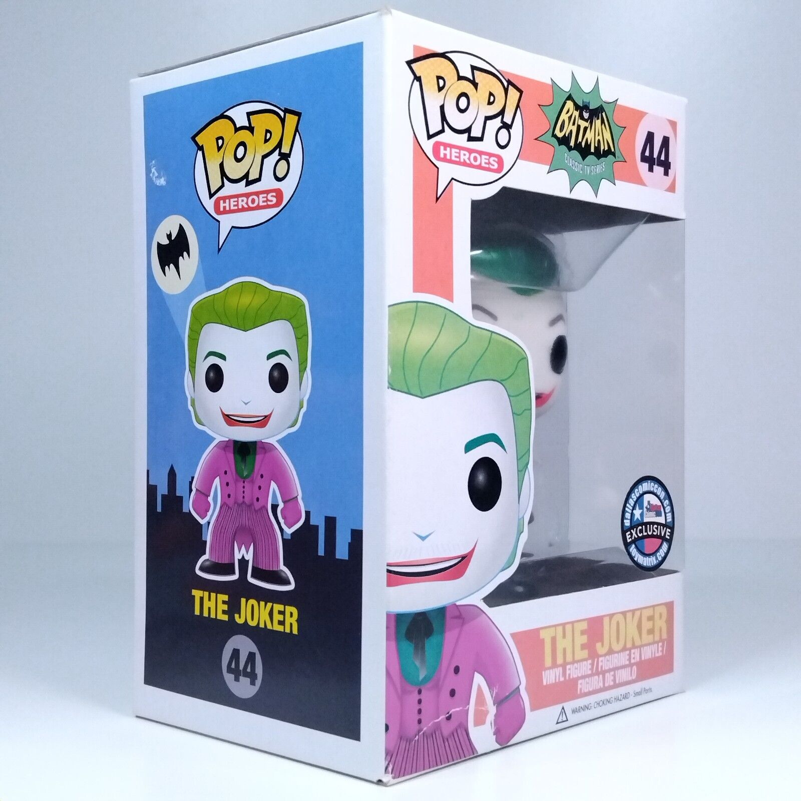 Funko Pop! DC Heroes The Joker Metallic Dallas Con #44 BAD BOX DAMAGE