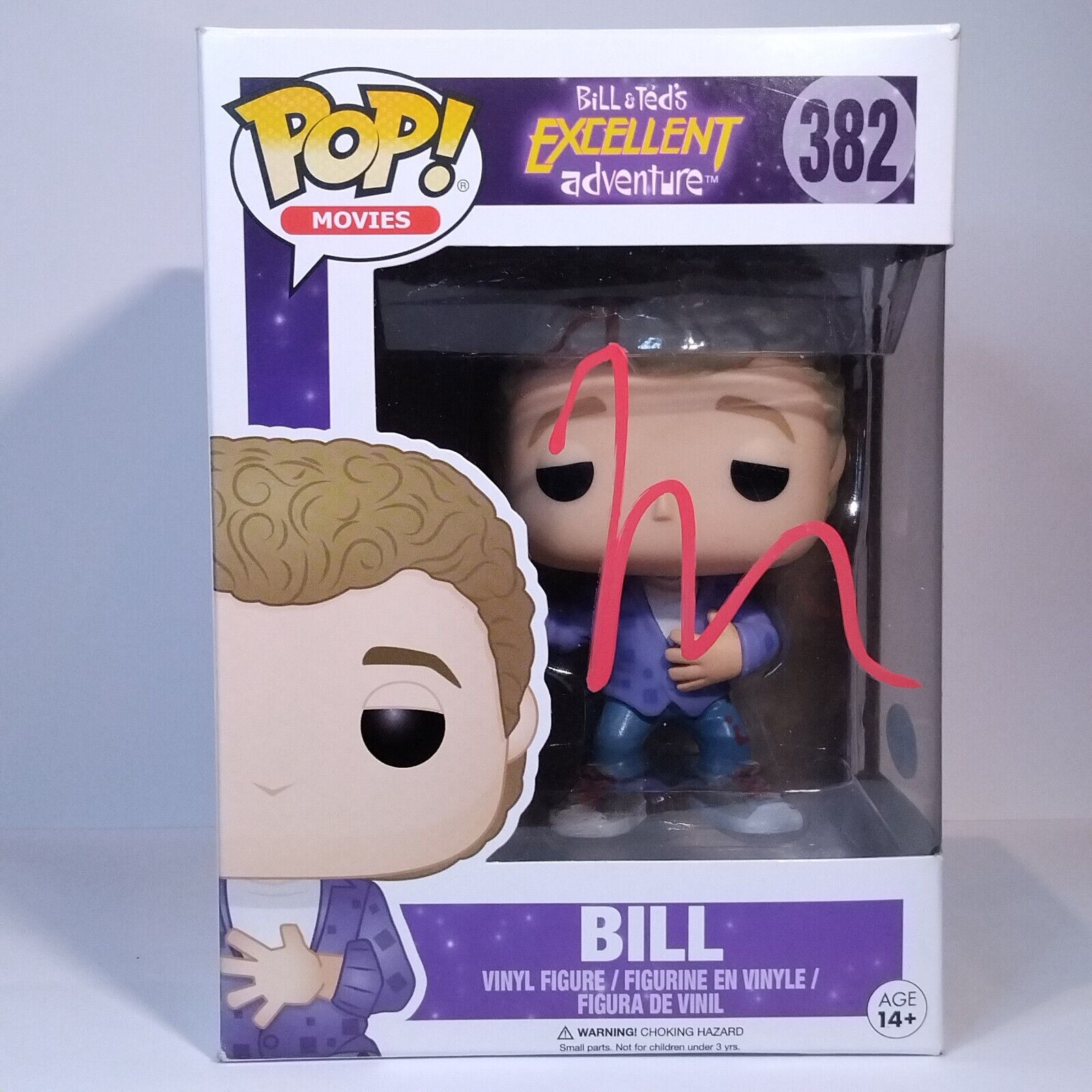 Funko Pop! Movies Bill & Ted Excellent Adventure Signed Alex Winter COA #382 WS