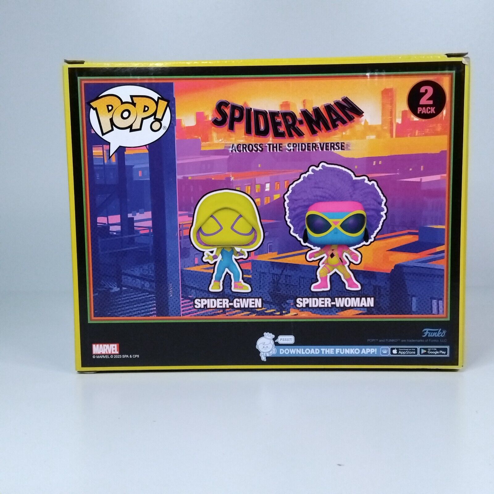 Funko Pop! Marvel Blacklight Spider-Man - Spider-Gwen & Spider-Woman 2 Pack