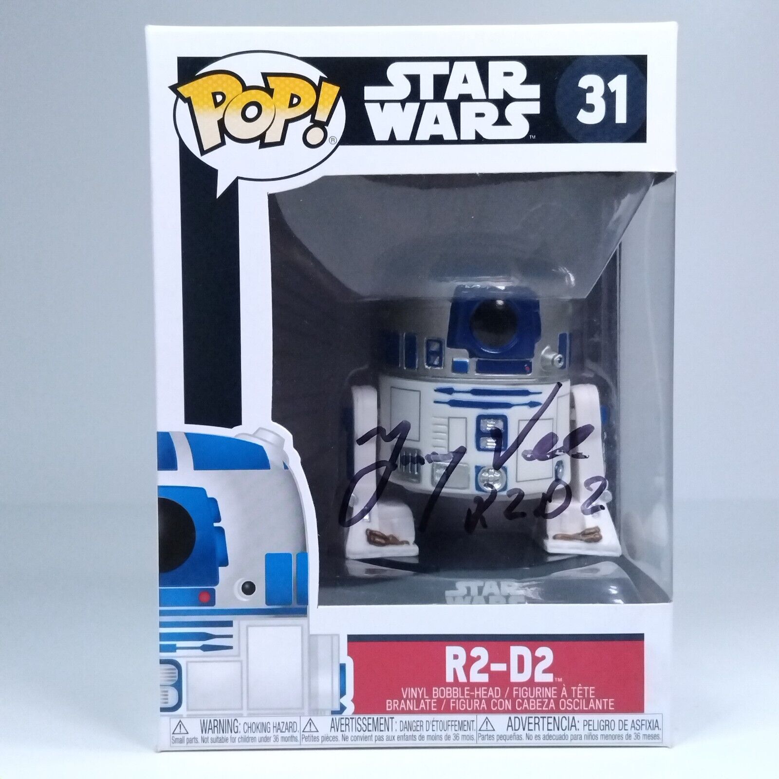 Funko Pop! Star Wars R2-D2 Signed Jimmy Vee COA #31