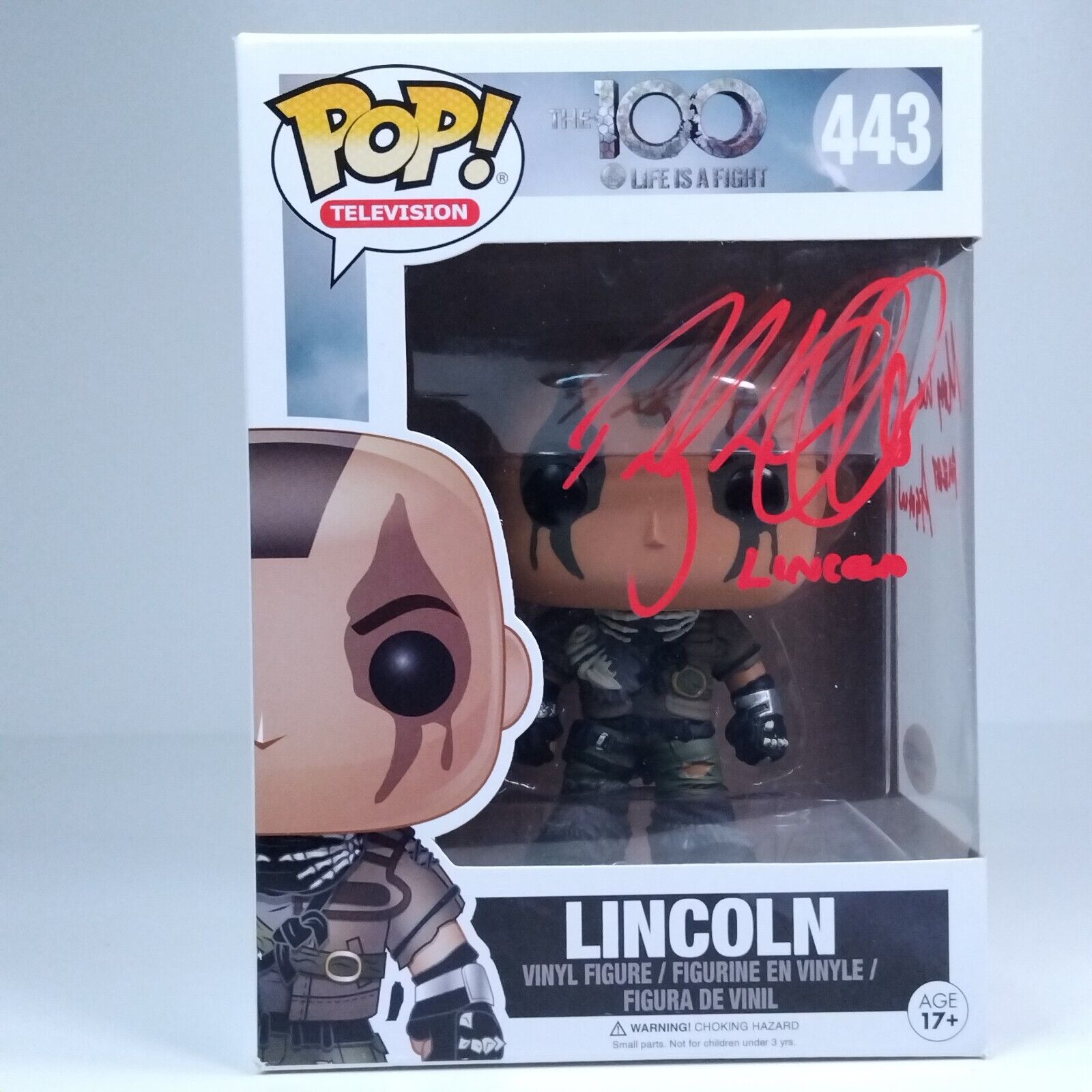 Funko Pop! TV The 100 Lincoln Signed Ricky Whittle COA #443 WS