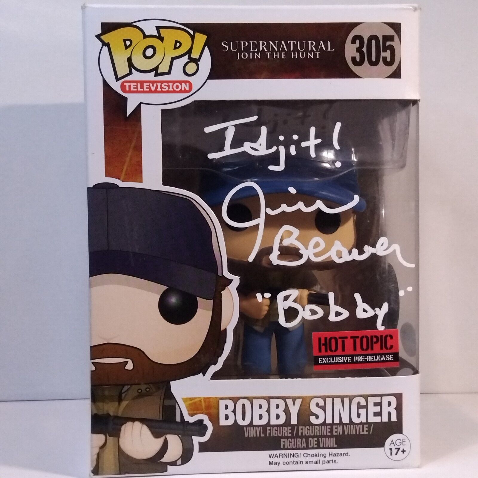 Funko Pop! TV Supernatural Bobby Singer Signed Jim Beaver COA #305