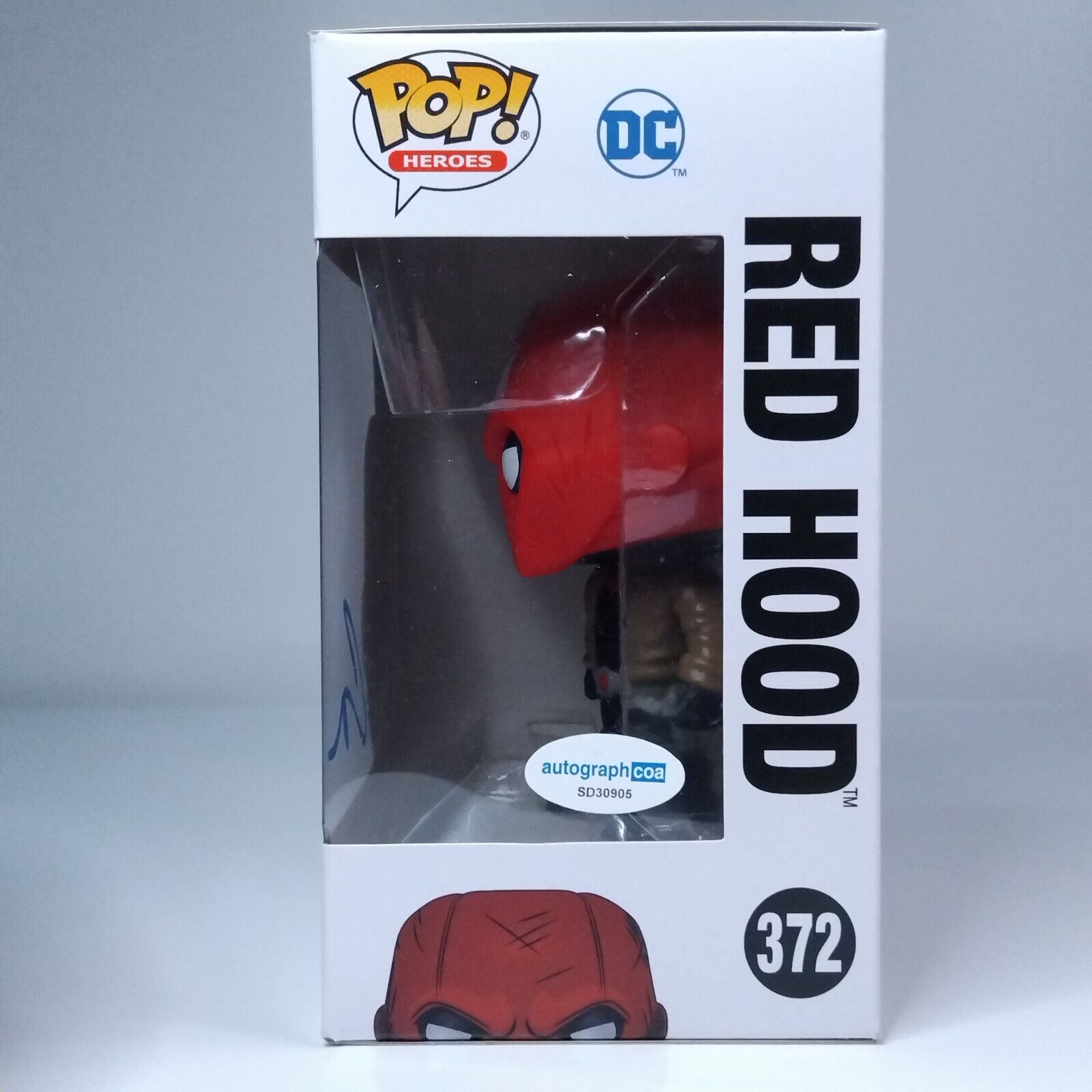 Funko Pop! DC Heroes Batman Red Hood Signed Curran Walters COA #372 WS