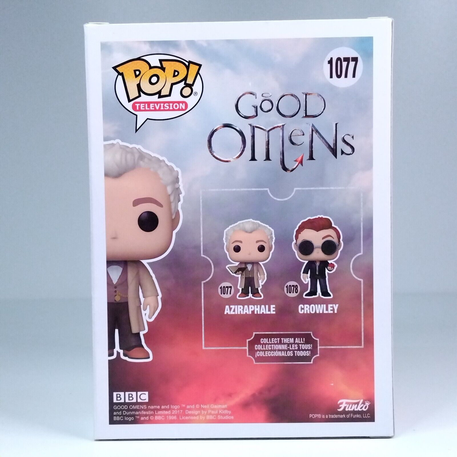 Funko Pop! TV Good Omens Aziraphale Signed Michael Sheen COA #1077 WS