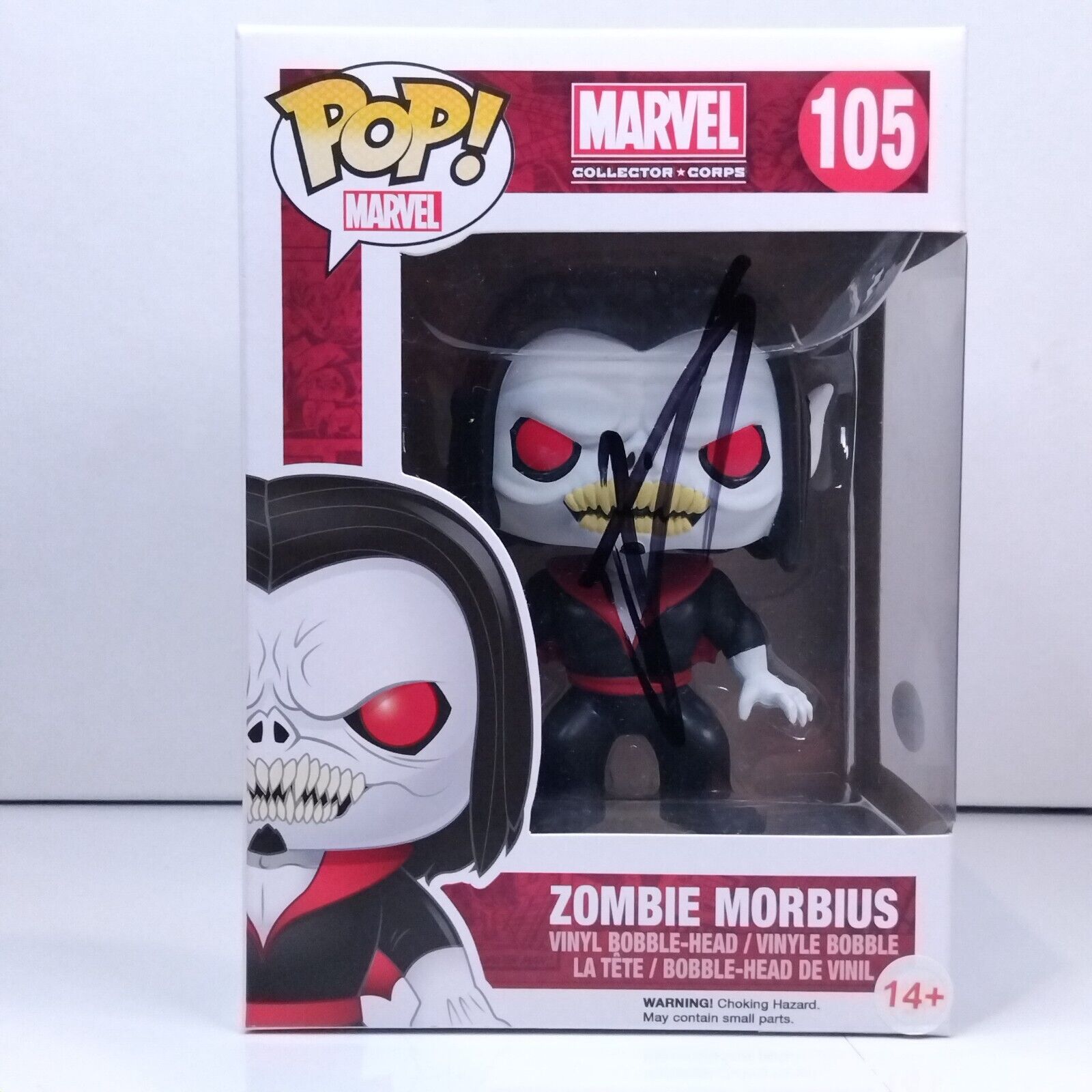 Funko Pop! Marvel Zombie Morbius Signed Jared Leto COA #105 WS