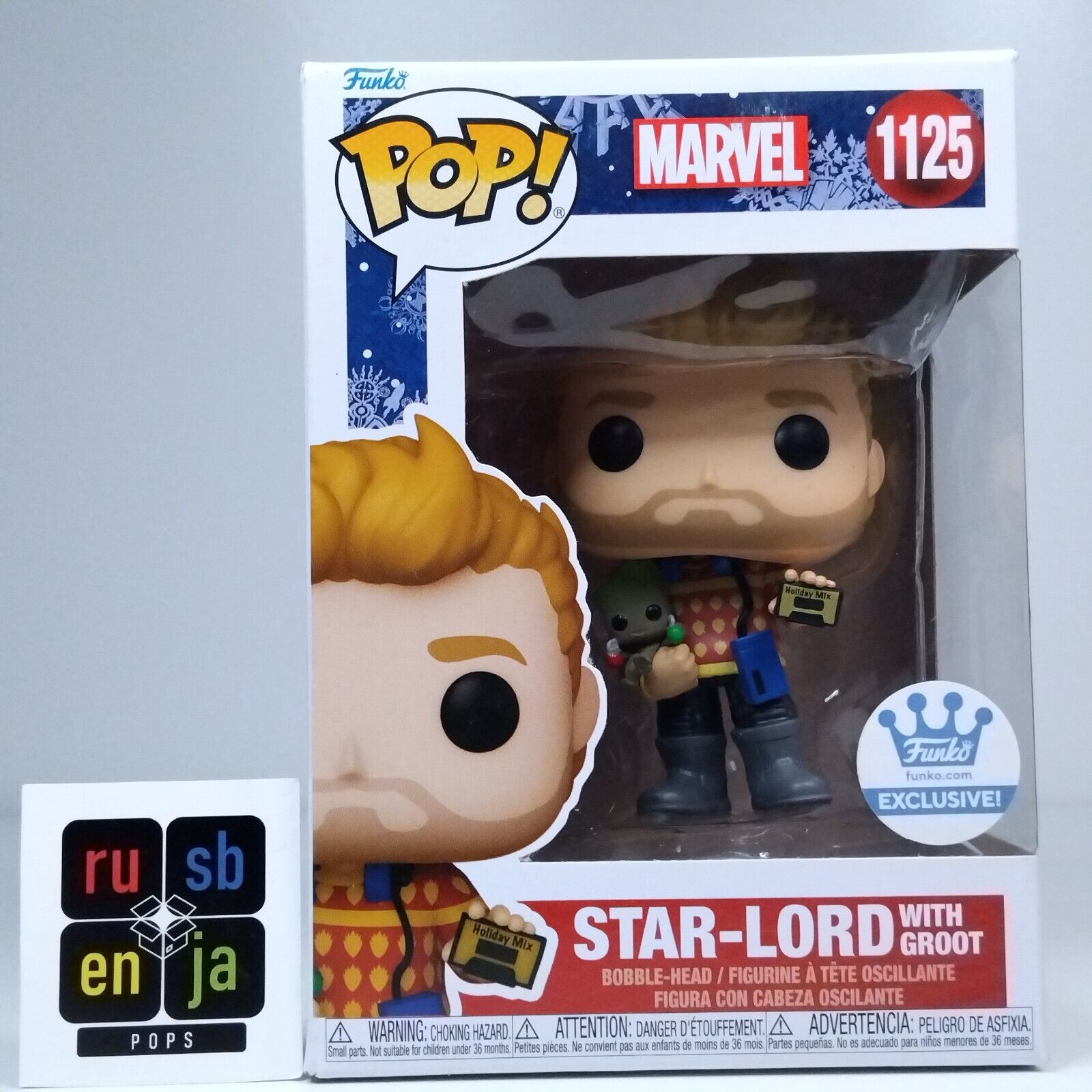 Funko Pop! Marvel Holidays Guardians of the Galaxy Star-Lord with Groot #1125