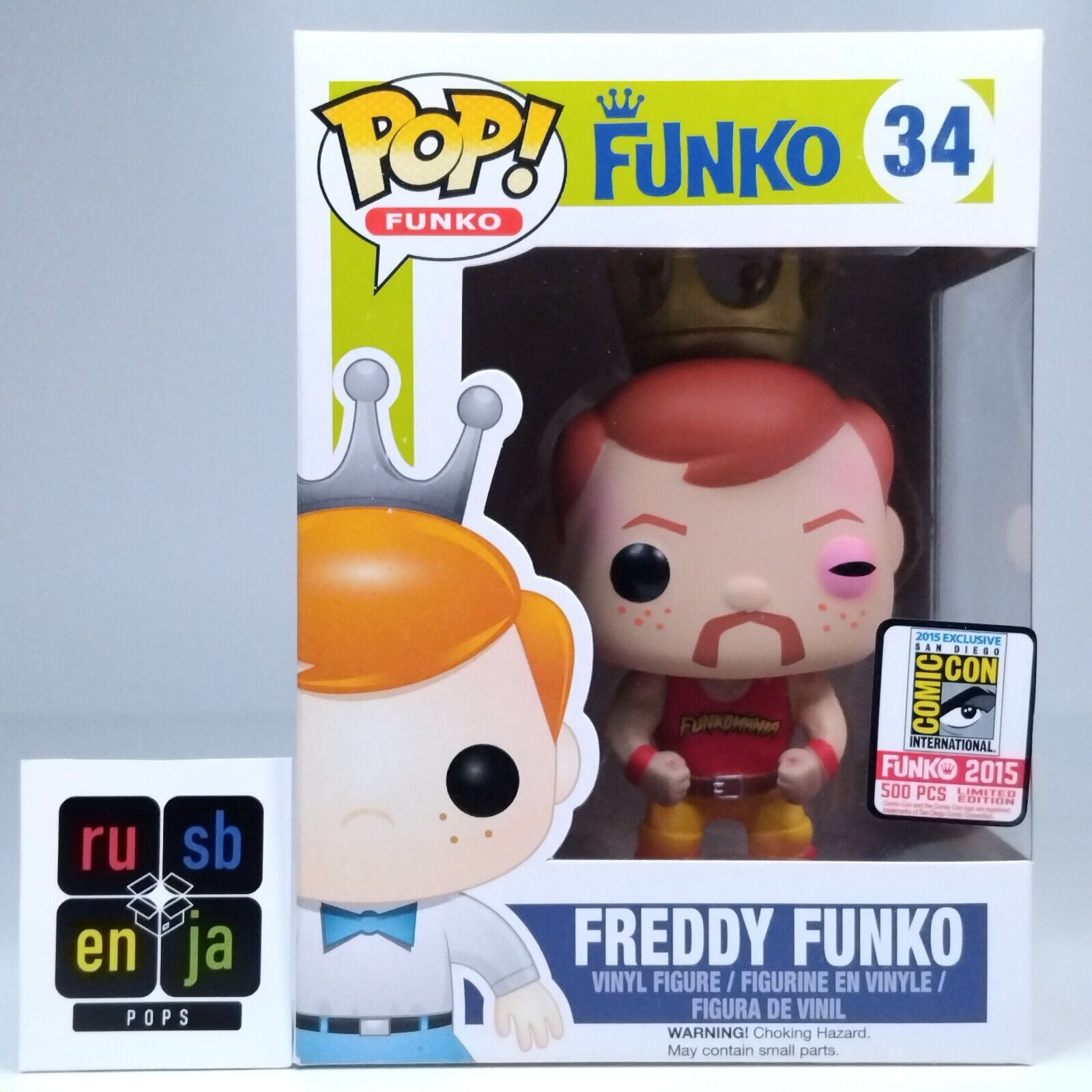 Funko Pop! WWE Freddy Funko as Hulk Hogan Beat Up Injured SDCC 500 Pcs #34