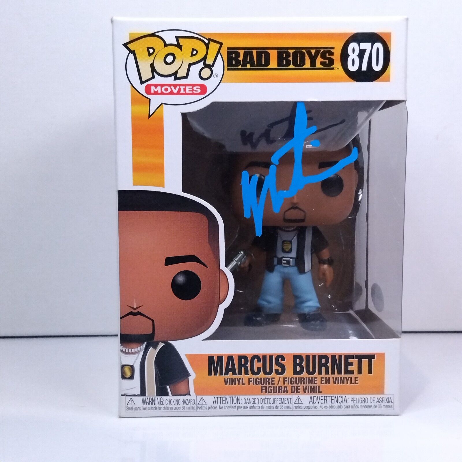 Funko Pop! Movies Bad Boys Marcus Burnett Signed Martin Lawrence COA #870 WS