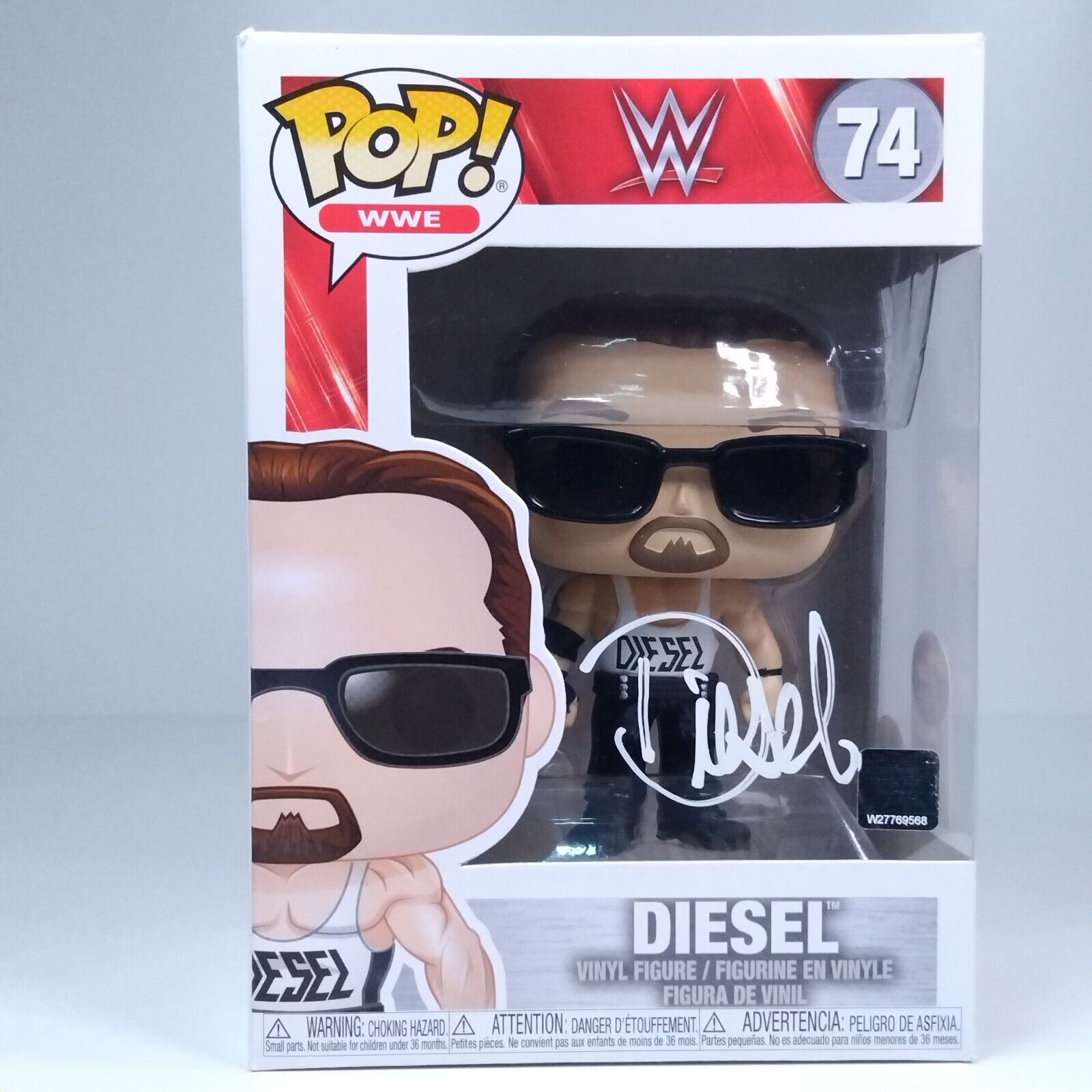 Funko Pop! WWE Diesel Signed Kevin Nash COA 7BAP #74